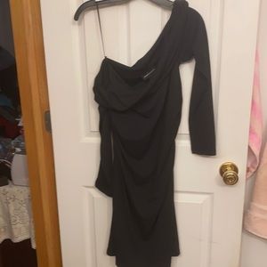 Sexy little black dress long sleeve off shoulder